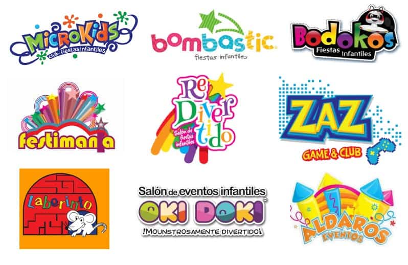 Logos para salón de fiestas infantiles