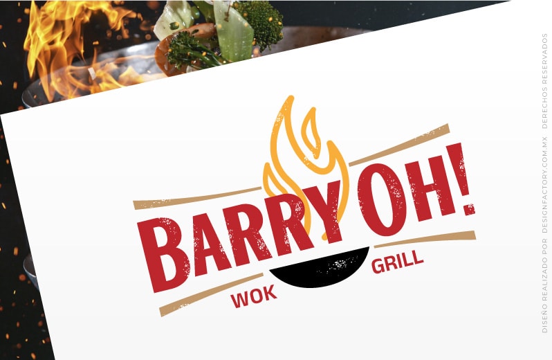 logo restaurant wok grill 01