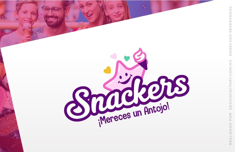 Logo heladería snack 01