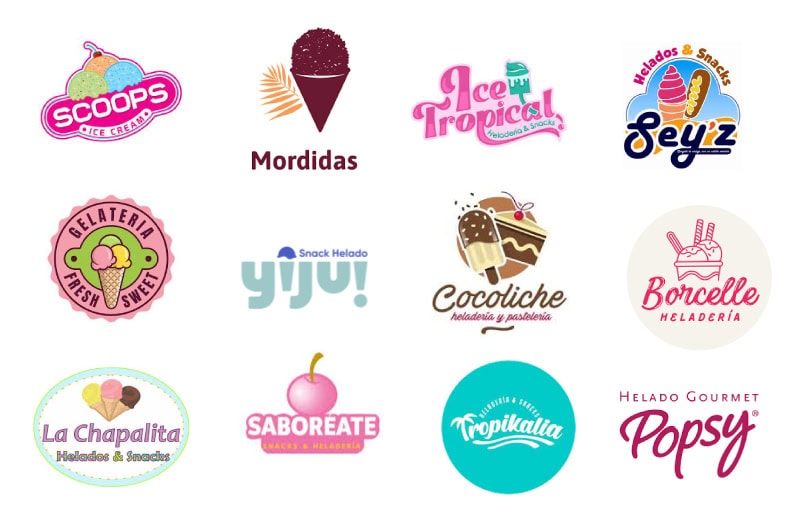 Logos heladería snack