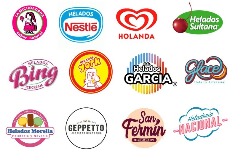 Logos helados paleterias