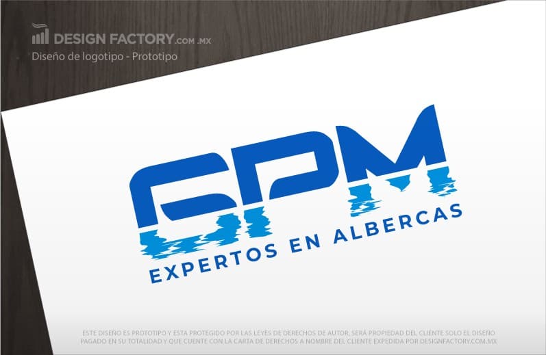 Diseño de Logo para Expertos en Albercas - Diseño Profesional